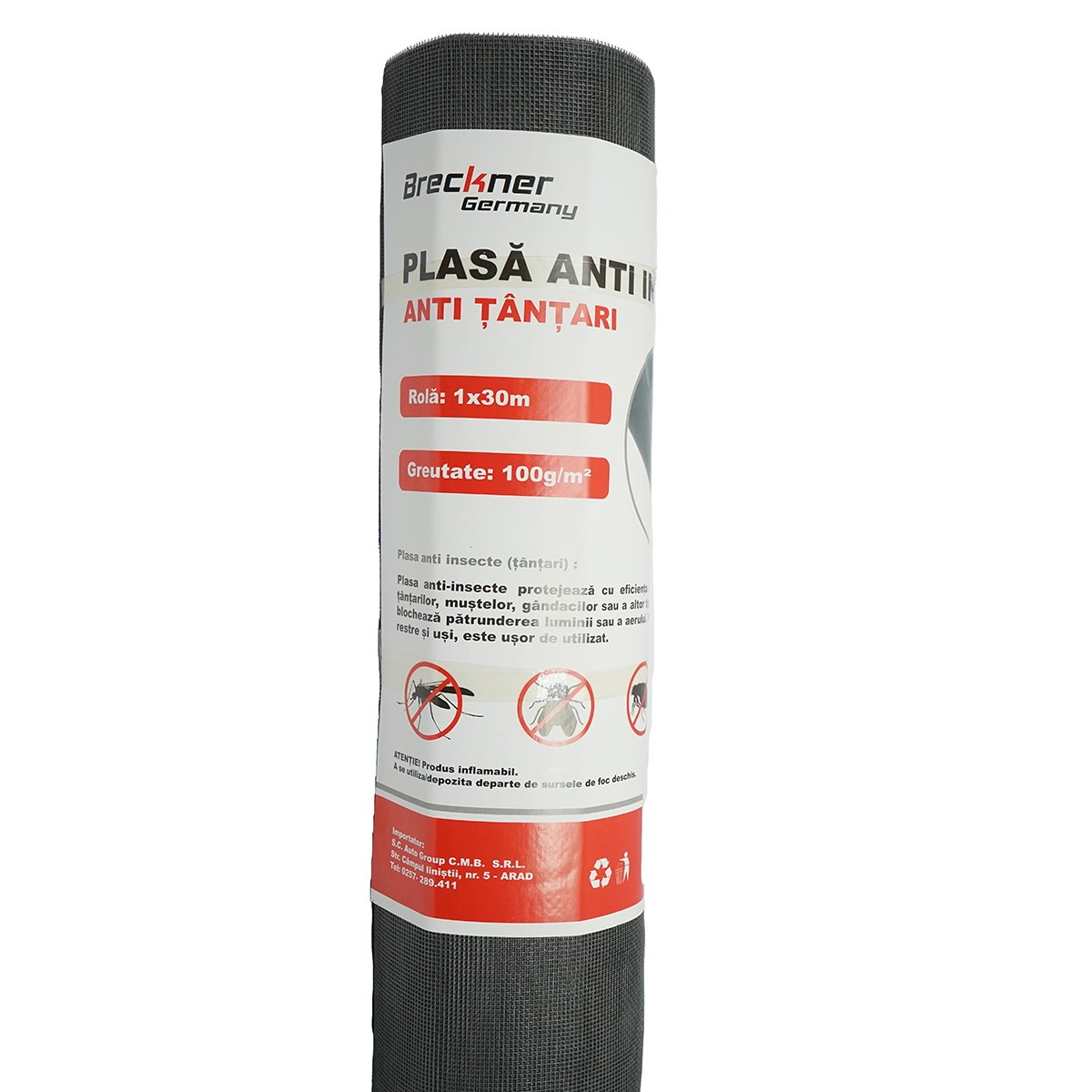 Plasa anti insecte (tantari) 100 gr/mp, 1x30m Breckner Germany